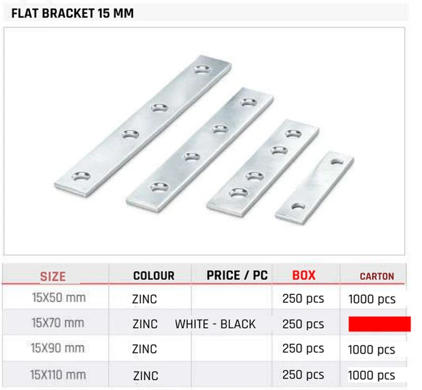 Flat Bracket 15 MM