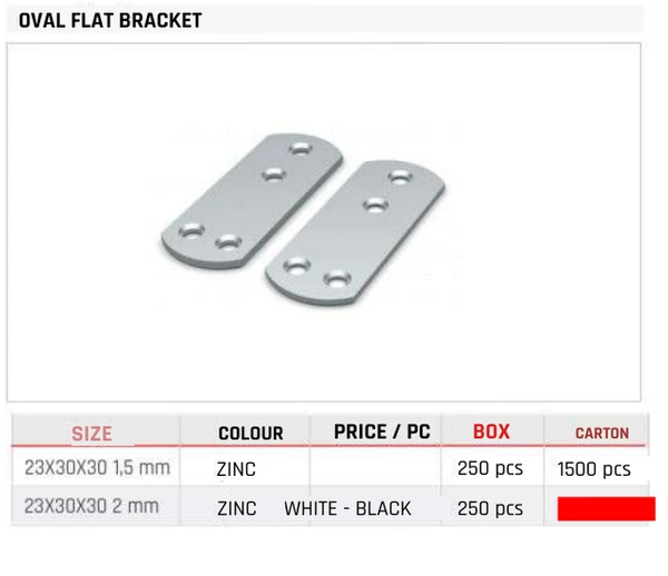 Oval Flat Bracket
