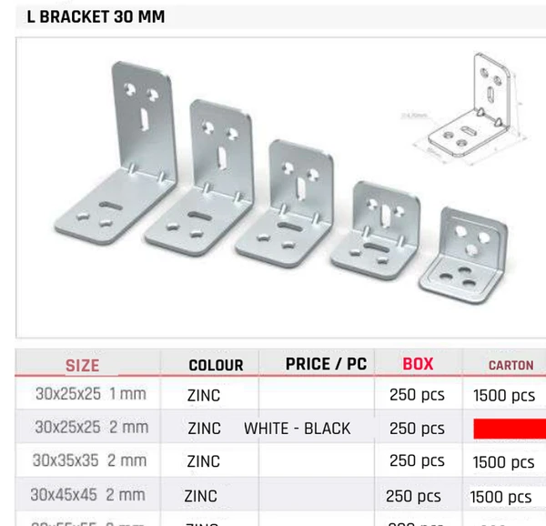 L Bracket 30 MM