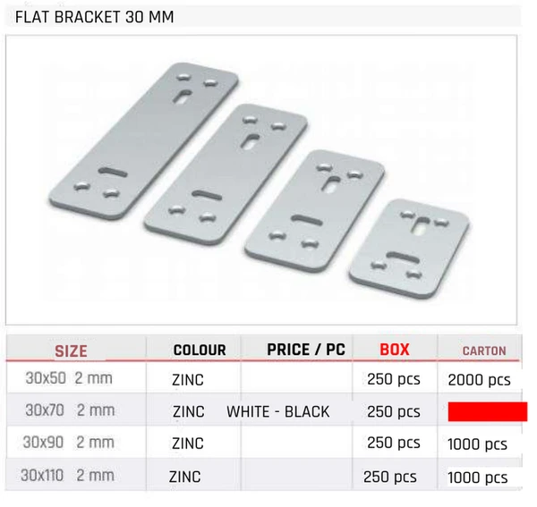 Flat Bracket 30 MM