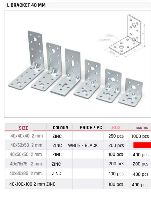 L Bracket 40 MM