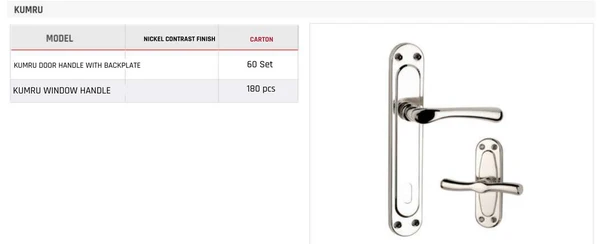 KUMRU Product image and table