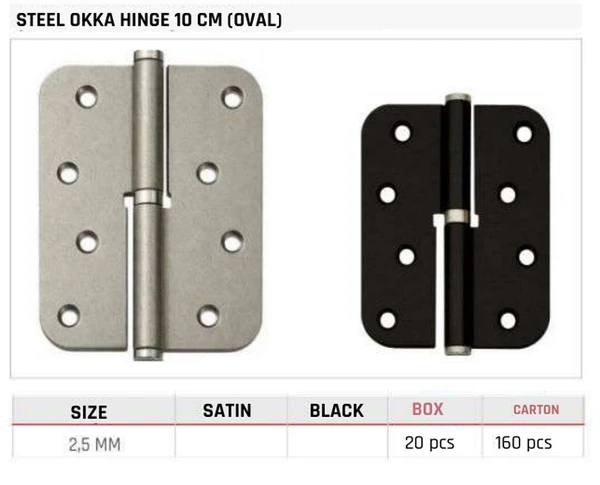 Steel Okka Hinge 10 CM (Oval)