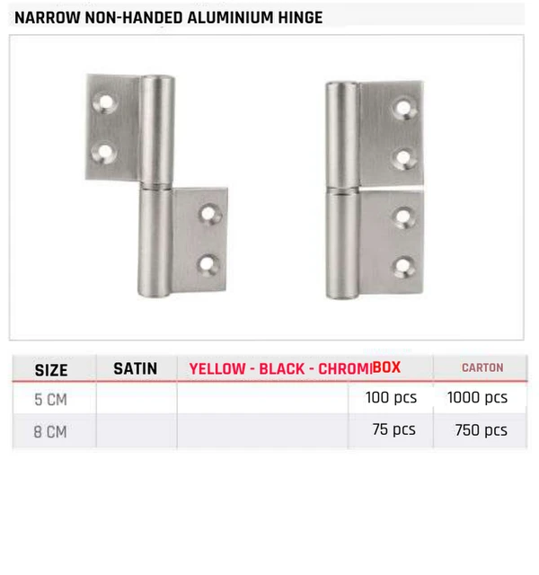 Narrow Non-Handed Aluminium Hinge