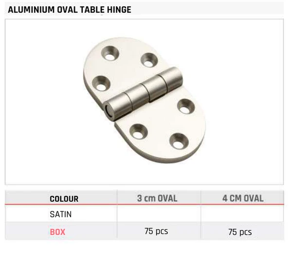 Aluminium Oval Table Hinge
