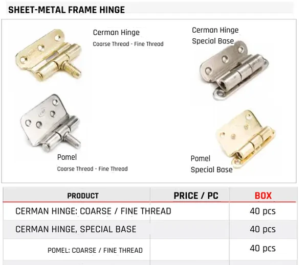 Sheet-Metal Frame Hinge