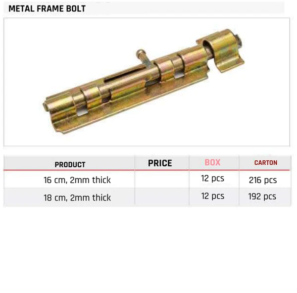 Metal Frame Bolt