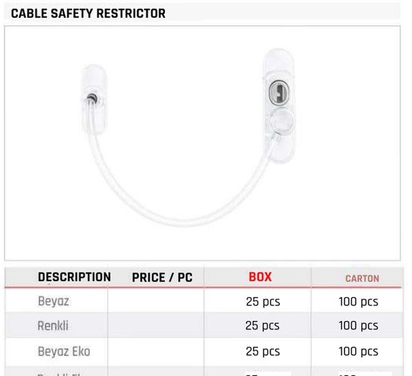 Cable Safety Restrictor