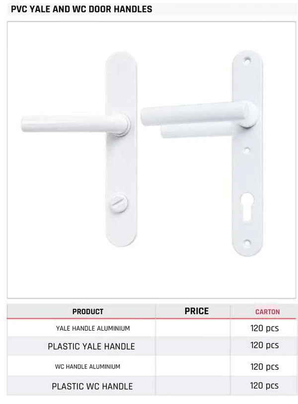 PVC Yale and WC Door Handles