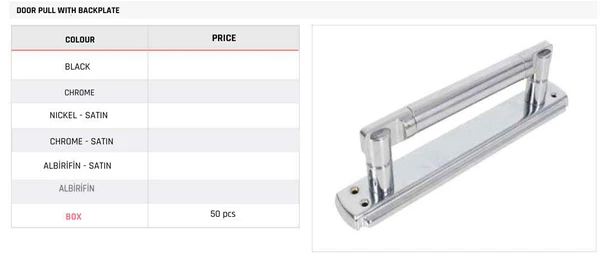 Door Pull with Backplate