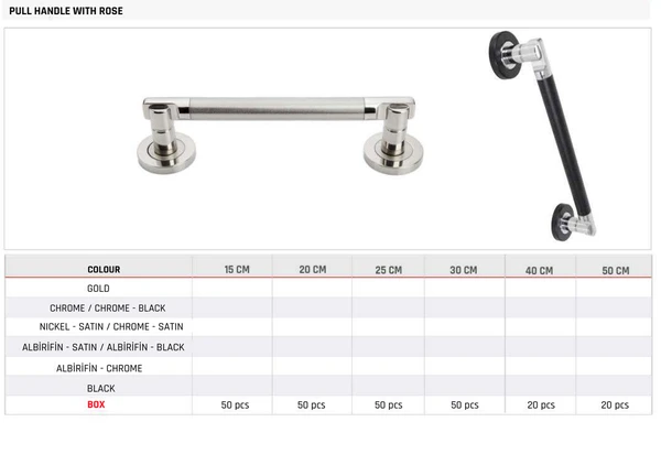 Pull Handle with Rose