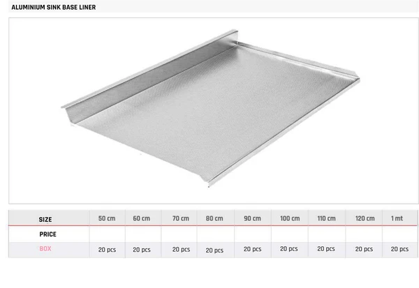 Aluminium Sink Base Liner