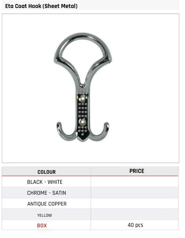 Eta Coat Hook (Sheet Metal)