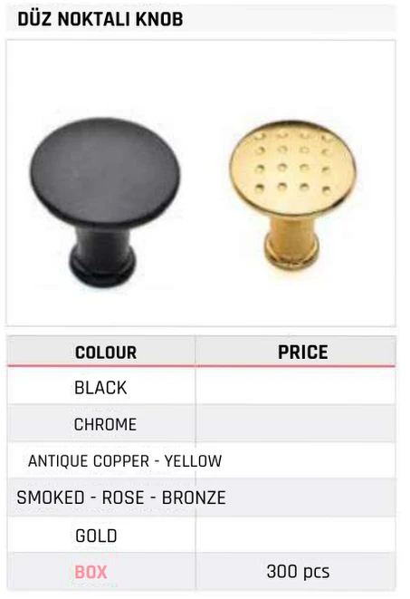Düz Noktalı Knob