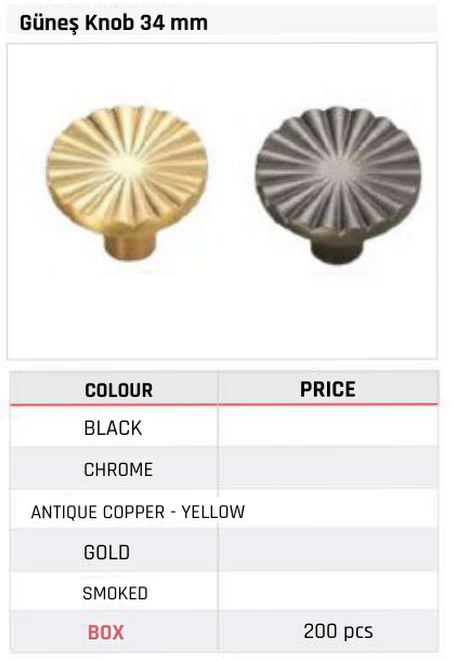 Güneş Knob 34 mm