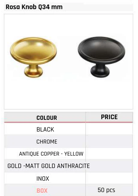 Rosa Knob Q34 mm