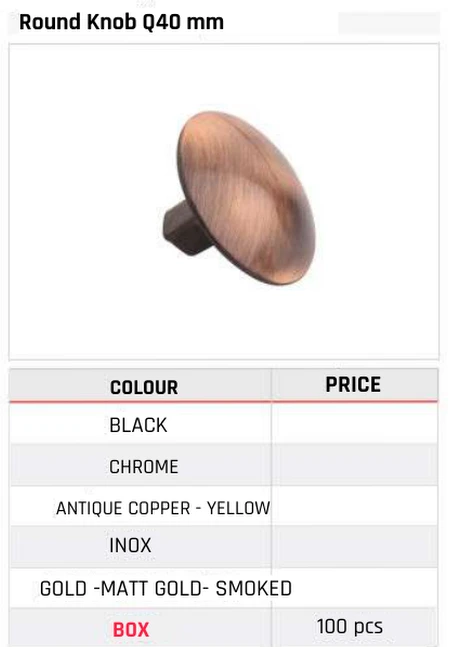 Round Knob Q40 mm