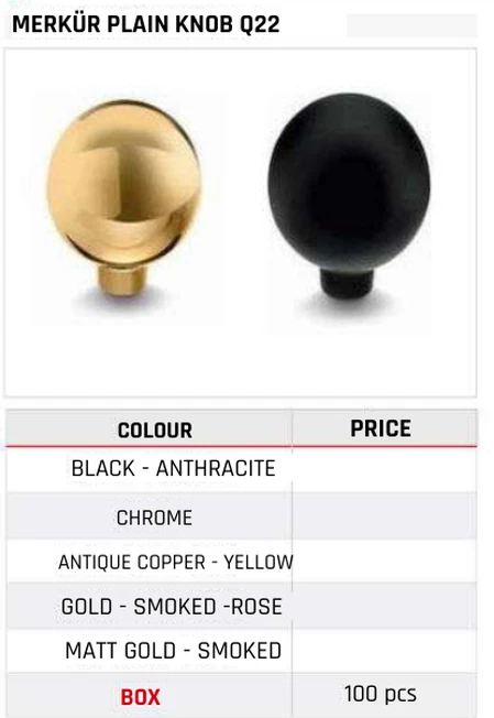 Merkür Plain Knob Q22