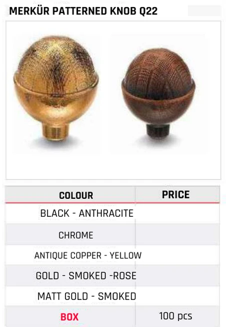 Merkür Patterned Knob Q22