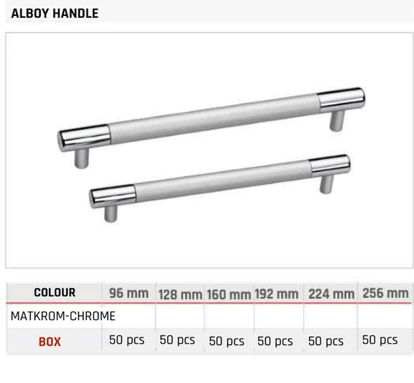 Alboy Handle Product image and table
