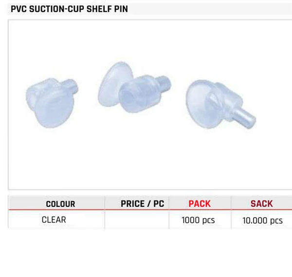PVC Suction-Cup Shelf Pin