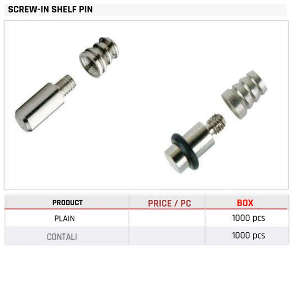 Screw-In Shelf Pin