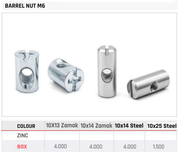 Barrel Nut M6