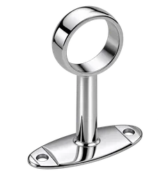 PREMIUM Round-Base Open Wardrobe Rail Socket Q25 MM